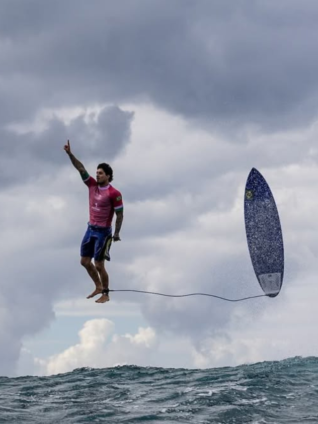 Foto de Gabriel Medina nas Olimpíadas de Paris ganha Oscar do esporte